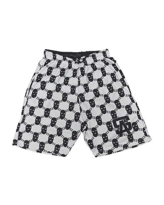 All Over Ski Mask - Gray Mesh Shorts