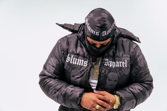 All Over Print Ski Mask Puffer Jacket