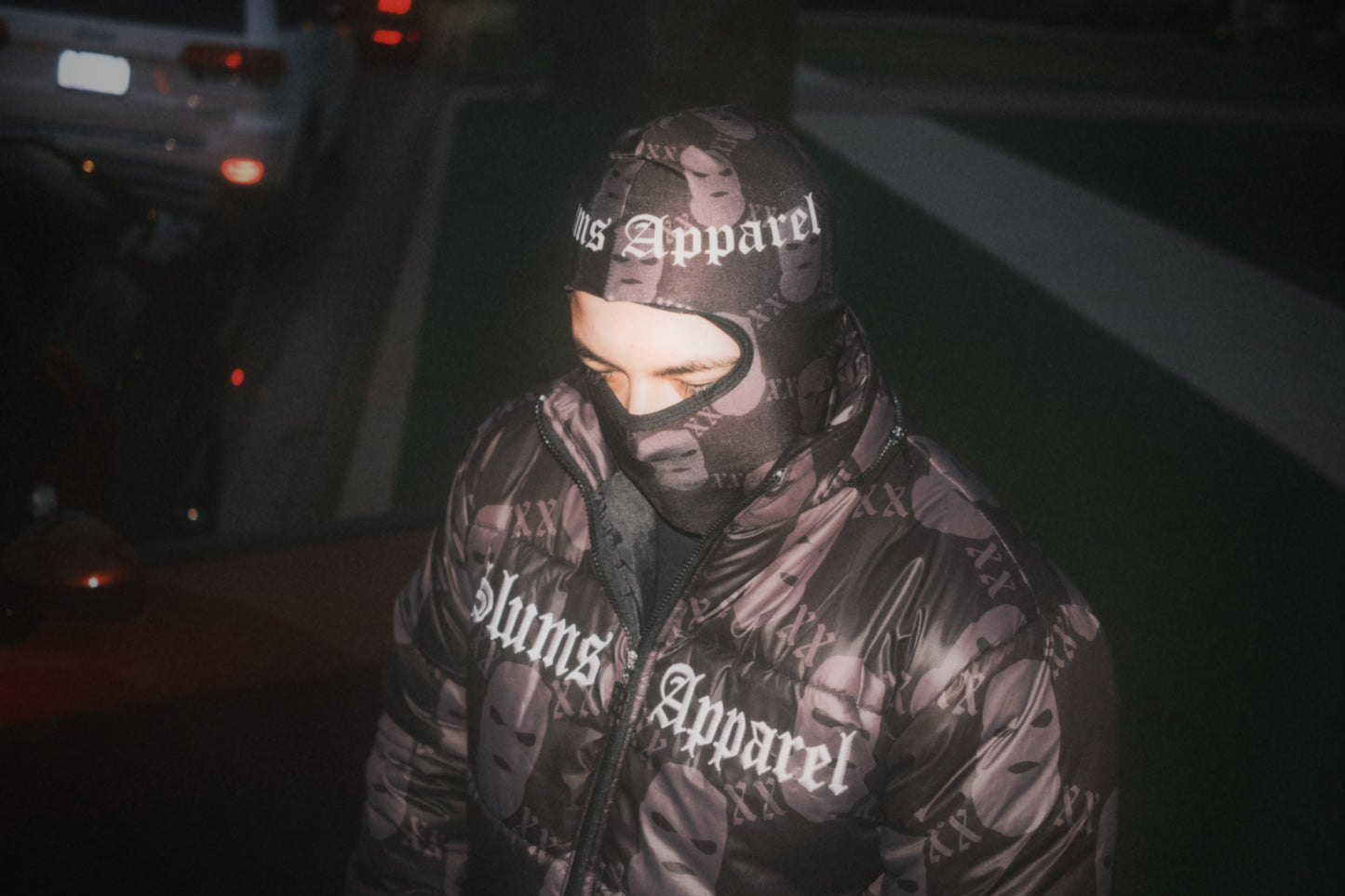 All Over Print Ski Mask Puffer Jacket