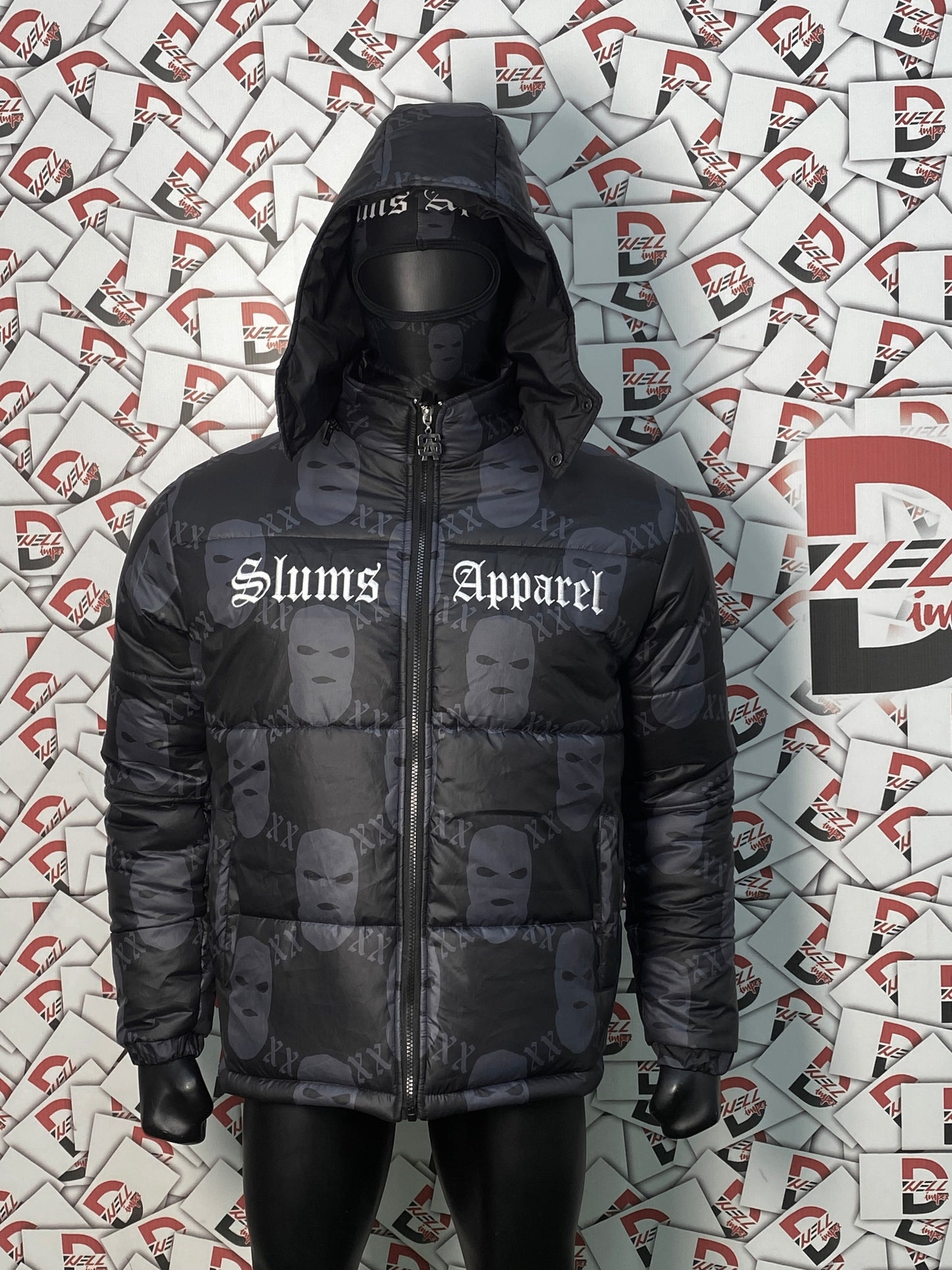 All Over Print Ski Mask Puffer Jacket