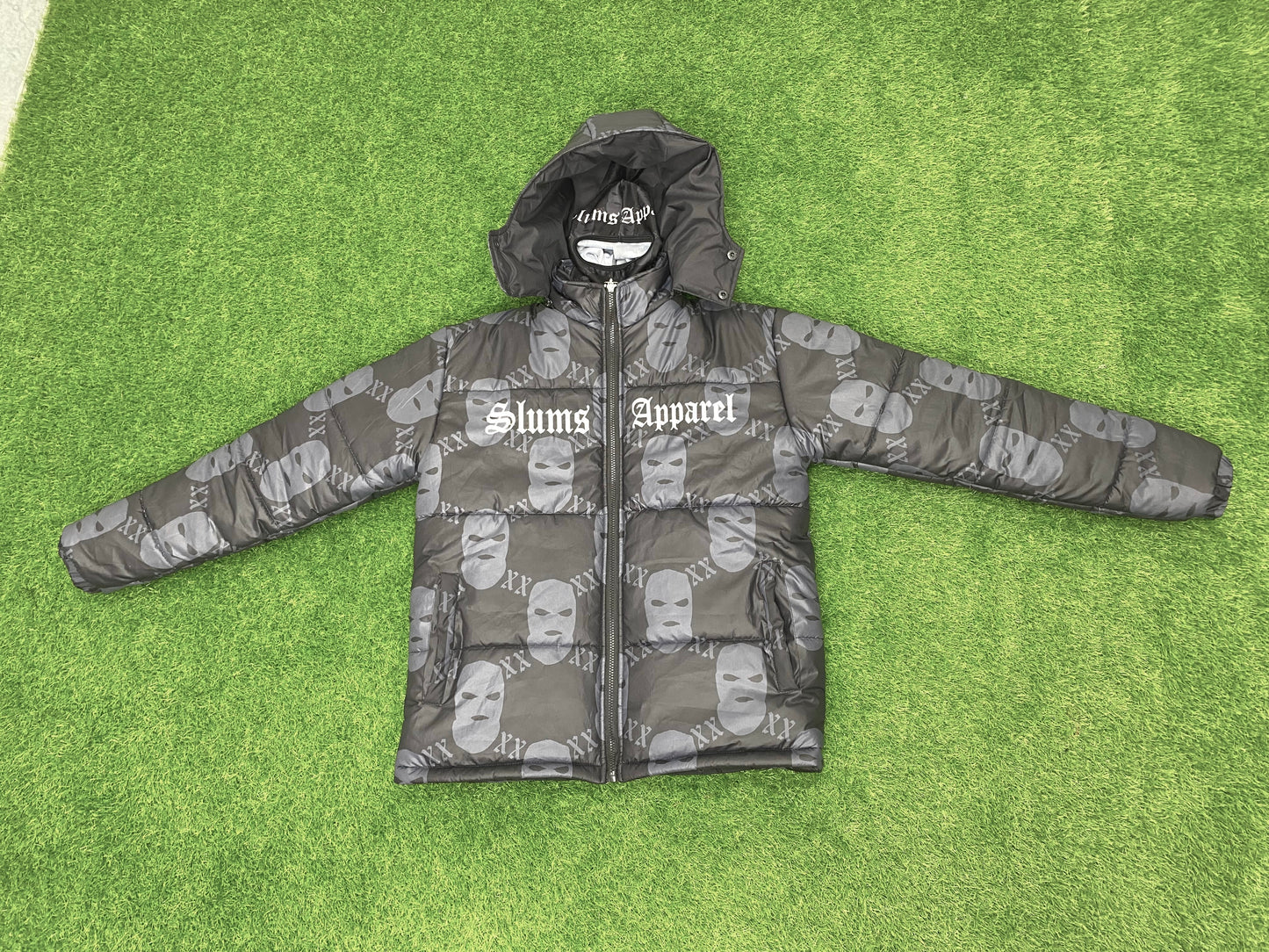 All Over Print Ski Mask Puffer Jacket