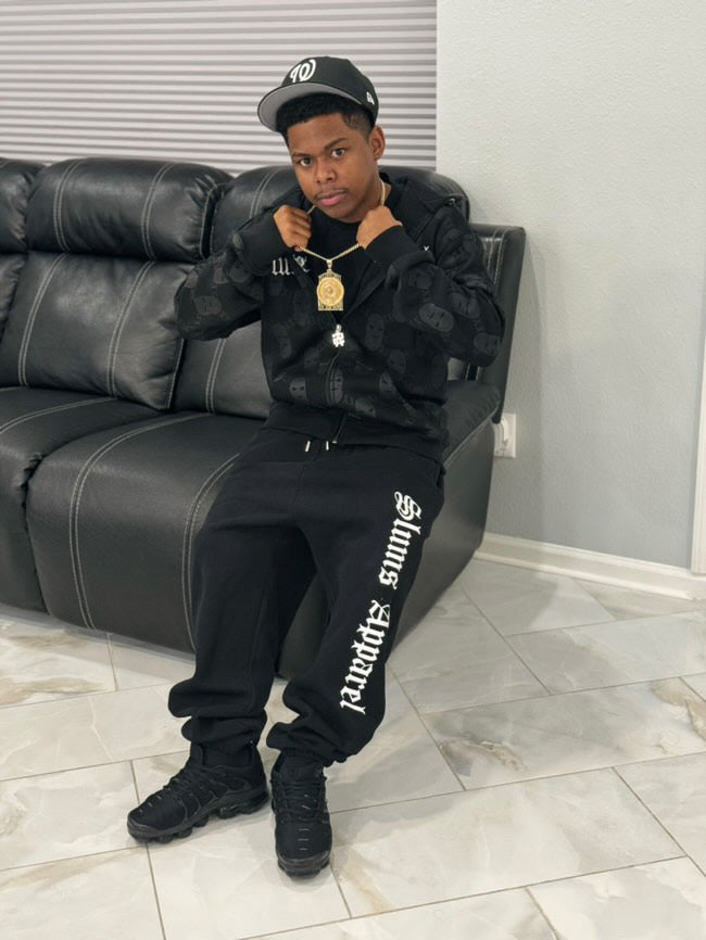 Slums Apparel Logo Print Sweatpants