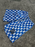 Blue/White Ski Mask - Mesh Shorts