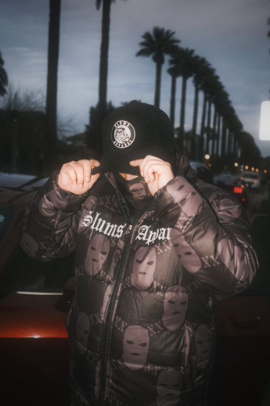 All Over Print Ski Mask Puffer Jacket