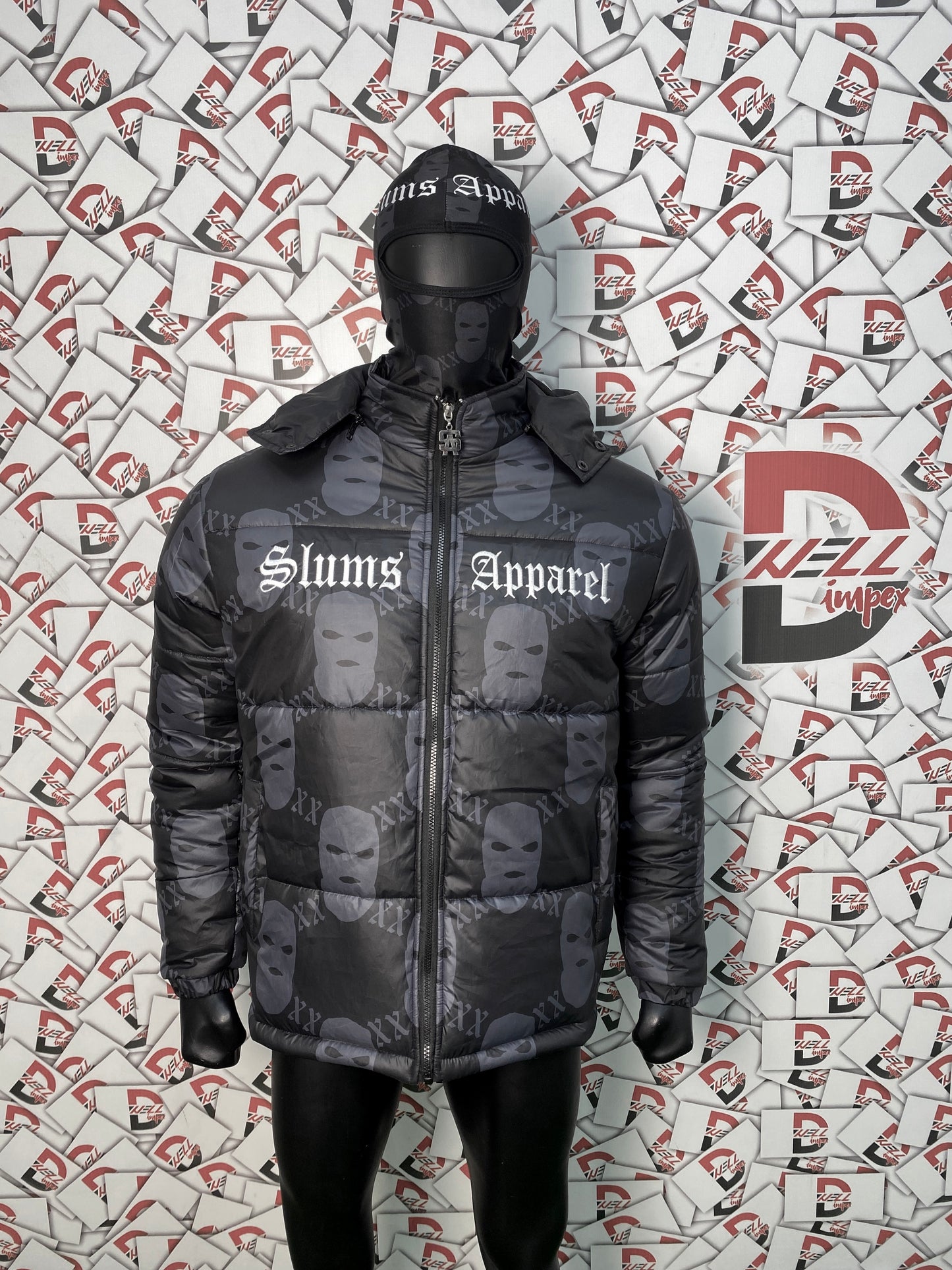 All Over Print Ski Mask Puffer Jacket